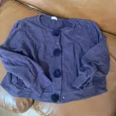 紫色フリルデザインジャケットとトレーナーセット