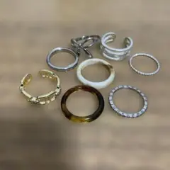 リング8点セット 多様なデザイン