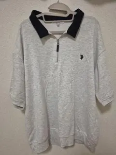 【美品】U.S. POLO ASSN. ハーフジップ ポロシャツ Lのサムネイル