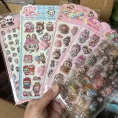 ひ*な様 可愛いLABUBUキャラクターいろいろシール 5セット