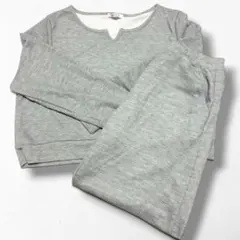 【LAPOCIA】スウェット セットアップ 長袖 イージーパンツ 3L グレー