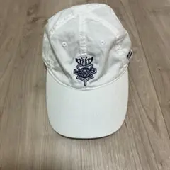 ビームスゴルフ　BEAMSGOLFホワイトキャップ ゴルフ用刺繍ロゴ付き