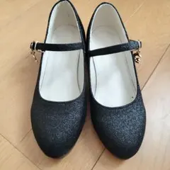 21.5cm　黒 フォーマルシューズ 卒業式入学式発表会