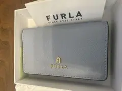 FURLA ライトブルー 名刺入れ 保存袋付き