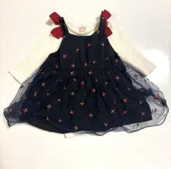 プティマイン ワンピース　ロンパース付　70サイズ