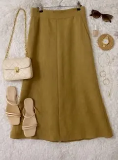 ☆LA TOTALITÉ アリテ 上品 フレアスカート マスタード