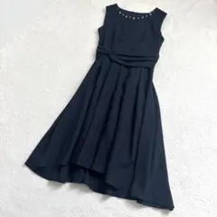 【極美品】Feroux フェルゥ オンワード ビジュー ワンピース ドレス