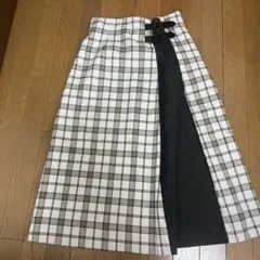チェック柄フレアスカート