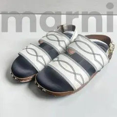 marni マルニ フラット ストラップ サンダル ステッチ スタッズ 25のサムネイル