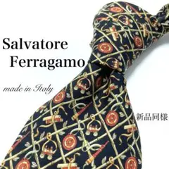 【極美品】Salvatore Ferragamo ネクタイ 新品同様 竹 お洒落