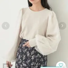 【earth music&ecology】プルオーバー　袖パール　チュール