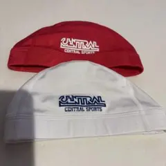 セントラル帽子 赤、白