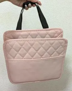 新品未使用 キルティング ピンク ヘッドレスト用小物入れ