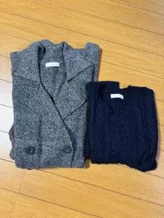CECIEL McBEE グレー カーディガン セーター の2点セット