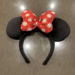 Disney ミニーマウス カチューシャ スパンコール ドット