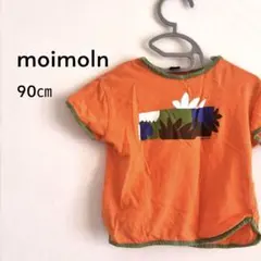 moimoln キッズ ベビー 半袖Tシャツ 90cm オレンジ