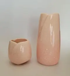 美品 金剛堂 陶器さくらピンク 花立 お水入れ 創価学会 SGI