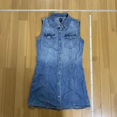 GAP デニム ノースリーブワンピース 150cm