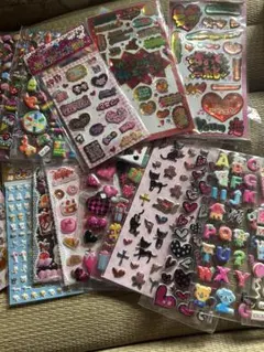 平成シール(当時物) カラフルシールセット かわいいデザイン