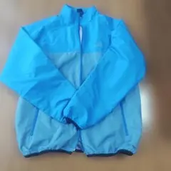 adidas ナイロンジャケット 青/水色　160