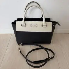kate spade ハンドバッグ　ショルダーバッグ 黒　白　モノクロ
