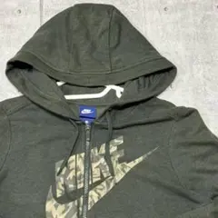 NIKE ジップアップパーカー 迷彩 スウッシュ ビッグロゴ レディース ナイキ