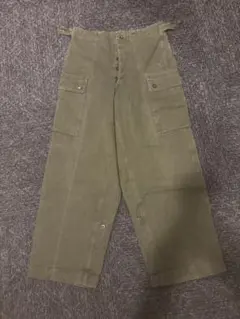 ✨名作✨60s☆オランダ軍☆ダブルフェイスカーゴパンツ☆グリーン☆W84