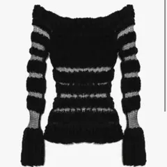 Theredthread S millefeuille knit blackのサムネイル