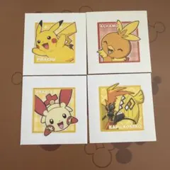 ポケモンデコキャラシール　パウンドケーキ　第10弾　4枚セット　ポケモンパン