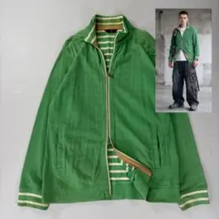 00s アーカイブ 23区HOMME ダブルジップ ギミックジャケットY2K 緑のサムネイル
