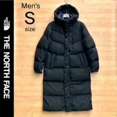 S ノースフェイス ダウンコート 黒 ロングダウン リモダウン ベンチコート