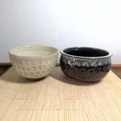 【京焼】　『春景 造』　三島手　2碗セット