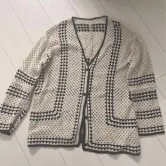 美品　ジャーナルスタンダード　レリューム クロシェラインVネック　カーディガン