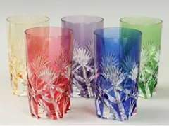 【KAGAMI CRYSTAL】カガミクリスタル サンクラールレア形　5色セット Amazon | KAGAMI カガミクリスタル CINQ COULEUR サンクラール