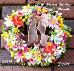 春待ちミモザのフラワーリース♡玄関リース♡造花 ハンドメイド 玄関 ミモザリース