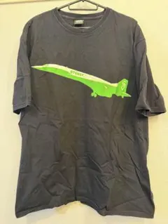 STUSSY Tシャツ XL ステューシー 飛行機 プリント ブラック