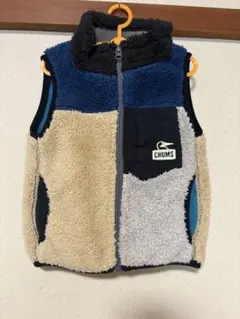 CHUMS ボア/フリースベスト（パッチワーク/クレイジーパターン）