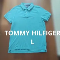 TOMMY HILFIGERポロシャツLメンズブルートミーヒィルフィガーグリーン