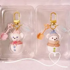 【ダッフィー、シェリーメイ】シークレットオブスノーウィーデイ チャームペアセット