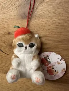 mofusand フルーツにゃん　マスコットぬいぐるみ　りんご