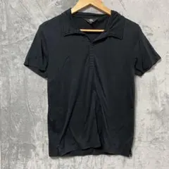 【L1108】Calvin Klein スキッパーポロシャツ サイズM ブラックのサムネイル