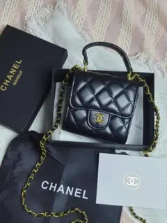 ブラックレザー ミニバッグ 非売品シャネル ショルダーバッグ