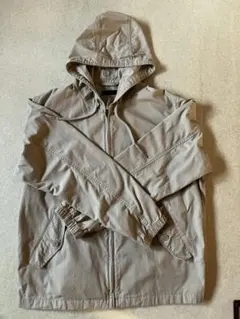 最終価格ユニクロ ベージュ コットンブレンドブルゾン　　パーカー　レディース
