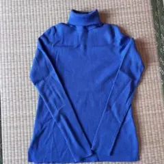 Mila owen タートルネックニット ブルー