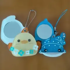 ぴよりん ジンベエザメ ミラー ストラップ 2点セット おまけ有り！