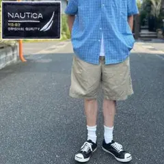 希少 00s Y2K NAUTICA コットンツイル ワイド ショートパンツのサムネイル