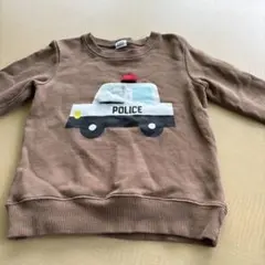 チークルーム　警察車両プリント トレーナー100サイズ