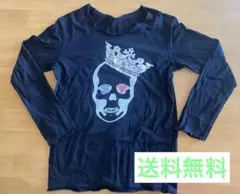 ☆美品☆n.k.o ドクロ ワンポイント 長袖 Tシャツ
