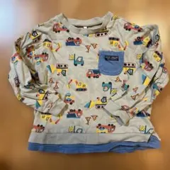 裏起毛長袖カットソー 130サイズ 車柄