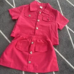 SHEIN ピンク シャツ・スカートセット 18-24ヶ月